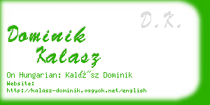 dominik kalasz business card